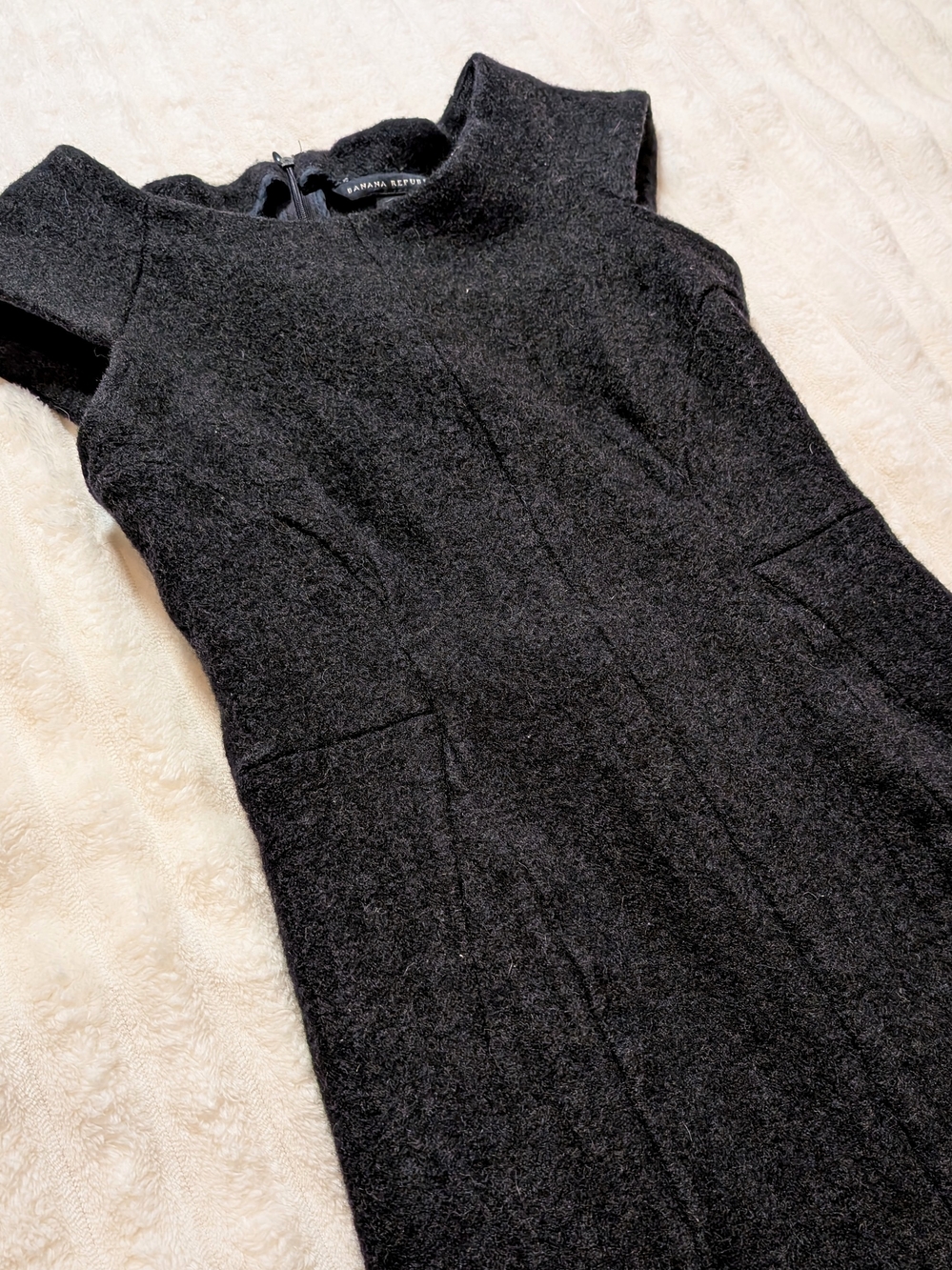 Banana Republic Black 100% Wool Bodycon Mini Dress